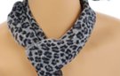 small belt scarf, blue leopard