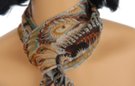 small belt scarf, kaleidoscopic, mediterranean blue