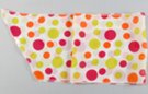 chiffon belt scarf with dual size dots in hot pink, orange and lime green on white