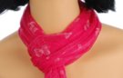 medium viscose butterfly print scarf, hot pink