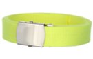 laser yellow 1-1/4" military web belt with buckle