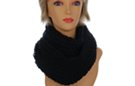 black fisherman knitted circle scarf