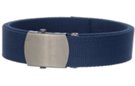 cotton 1-1/4" military-style web belt, navy blue