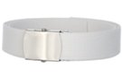 cotton field weight 1-1/4" military-style web belt, white