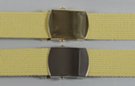 cotton 1-1/4" military-style web belt, light khaki