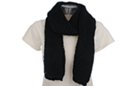 black fisherman knit scarf