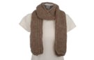 brown fisherman knit scarf