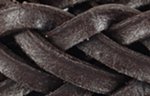 Strait City Trading close-up of braided leather belt braid texture, back side