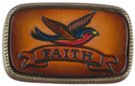 bird and faith top-grain leather inlay western buckle