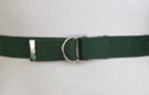 narrow hunter green D-ring canvas belt