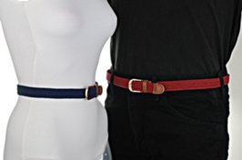 navy blue and wine color narrow stretch belts
