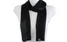 black satin and sheer belt scarf