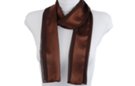brown satin and sheer belt scarf