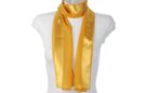 gold satin and sheer belt scarf