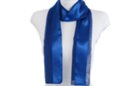 royal blue satin and sheer belt scarf