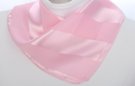 satin and sheer light pink banded square scarf