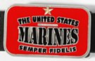 red enameled rectangular US Marines belt buckle