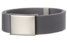 steel gray wide web belt with military style buckle